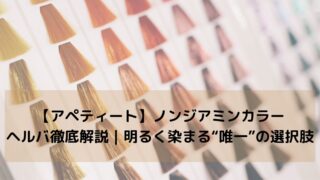 【アペティート】ノンジアミンカラー・ヘルバ徹底解説｜明るく染まる“唯一”の選択肢